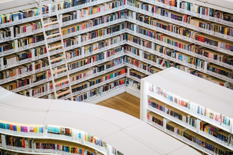 Library with books